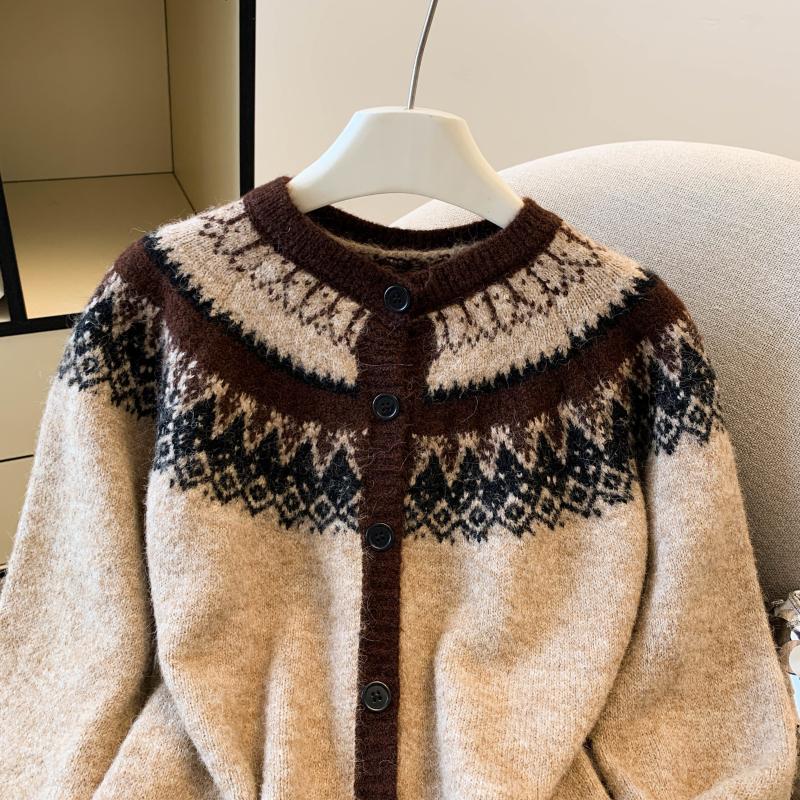 Splice spring and autumn sweater knitted tops for women