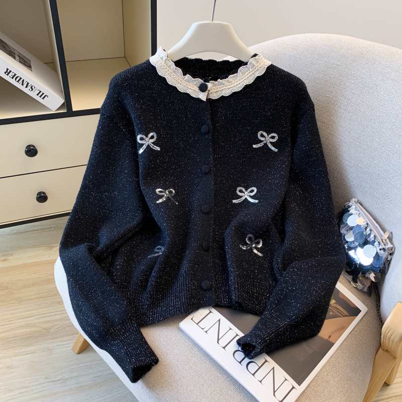 Chanelstyle knitted cardigan spring and autumn sweater