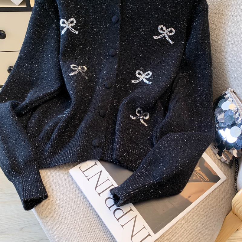 Chanelstyle knitted cardigan spring and autumn sweater
