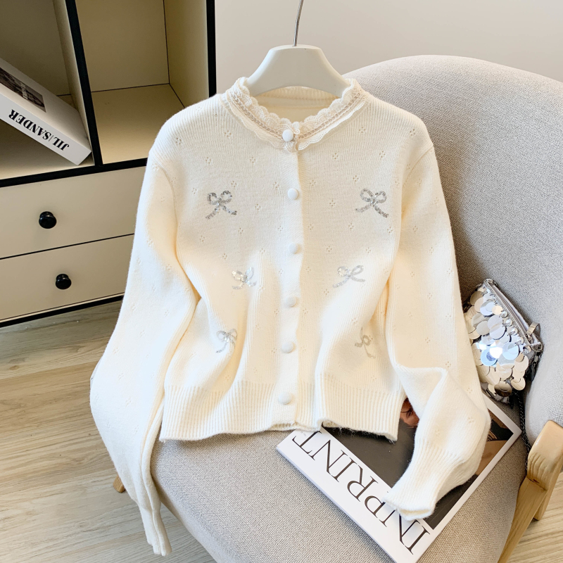 Chanelstyle knitted cardigan spring and autumn sweater