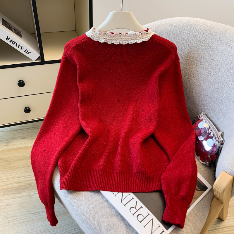 Chanelstyle knitted cardigan spring and autumn sweater