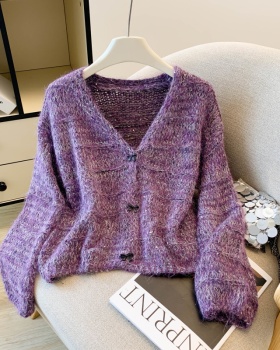 Korean style autumn sweater V-neck loose coat for women