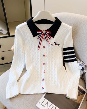 Puppy light luxury shirts long sleeve lapel tops for women