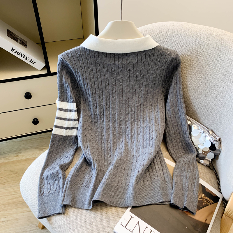 Puppy light luxury shirts long sleeve lapel tops for women