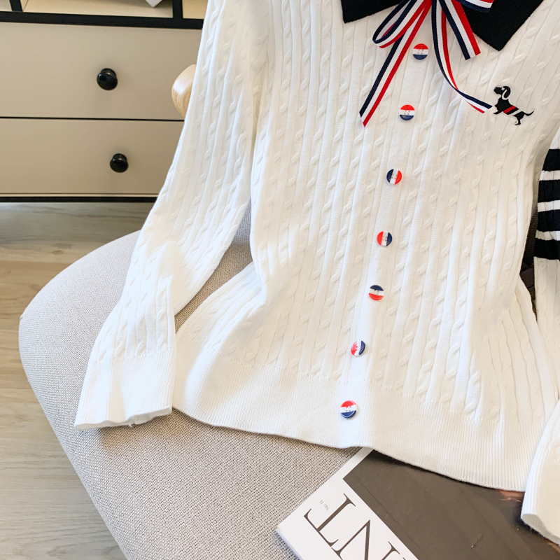 Puppy light luxury shirts long sleeve lapel tops for women
