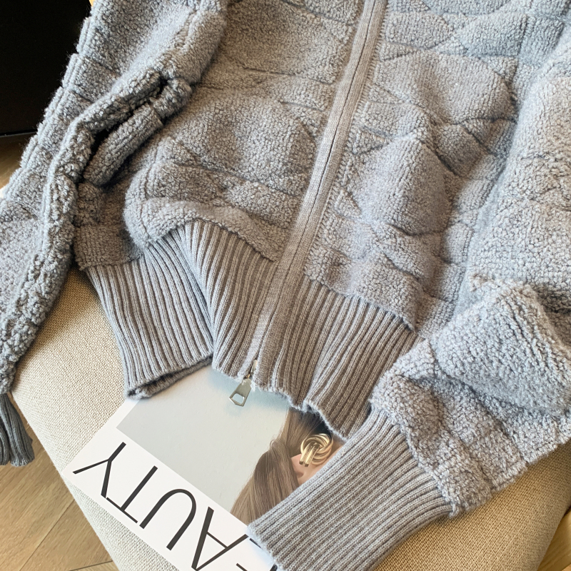 Autumn and winter loose coat white cardigan for women