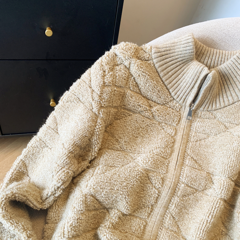 Autumn and winter loose coat white cardigan for women