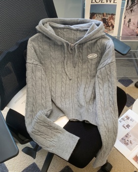 Long sleeve autumn and winter jacket hooded sweater