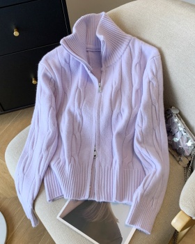 Knitted spring and autumn cardigan short coat for women