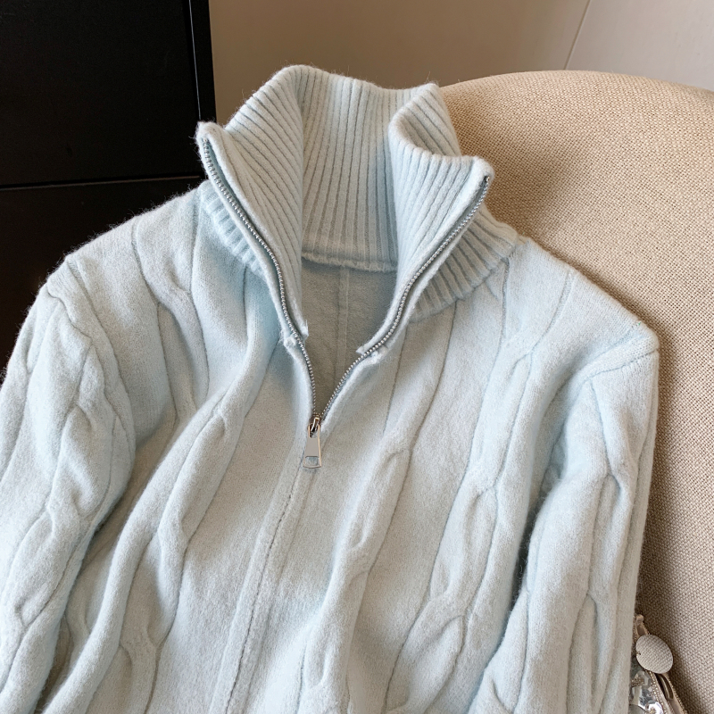 Knitted spring and autumn cardigan short coat for women