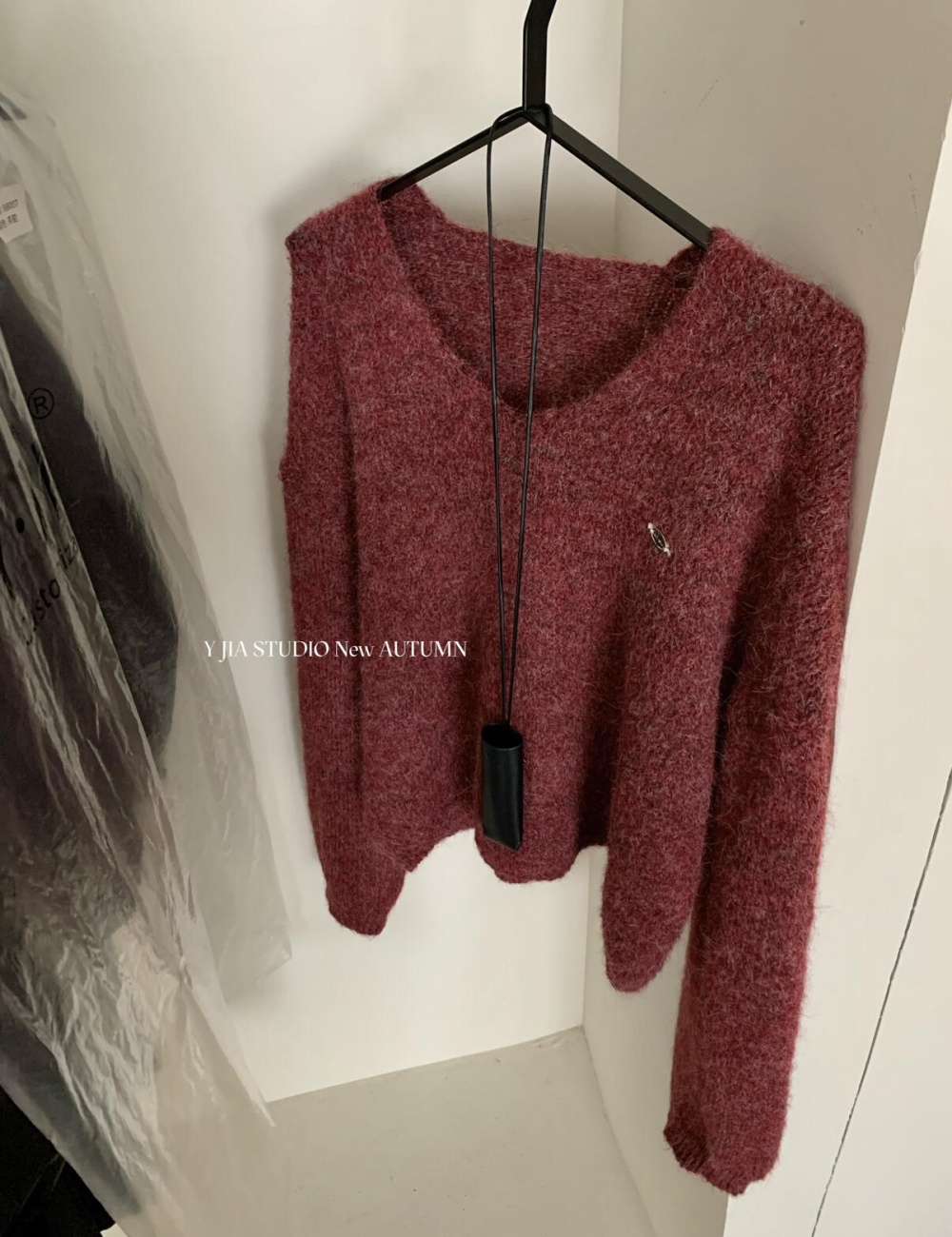 Korean style lazy V-neck Casual simple sweater for women