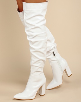 Fold women's boots long tube thigh boots