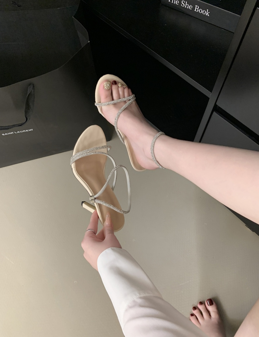 Sexy high-heeled shoes France style lazy shoes