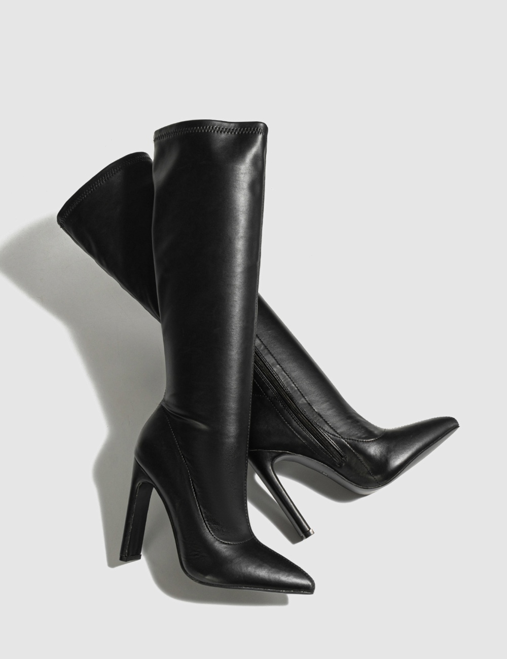 Long tube pointed thigh boots large yard boots