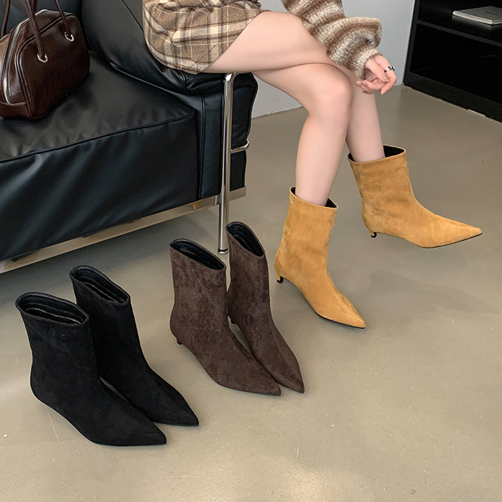Fine-root boots fashion short boots for women