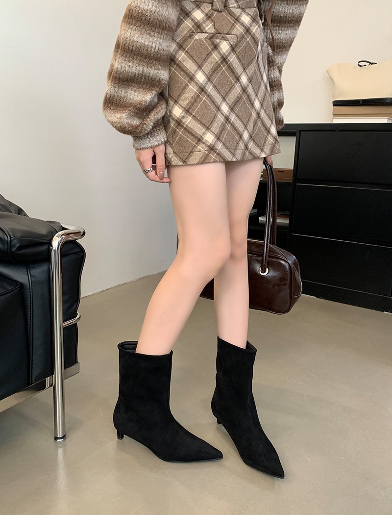 Fine-root boots fashion short boots for women