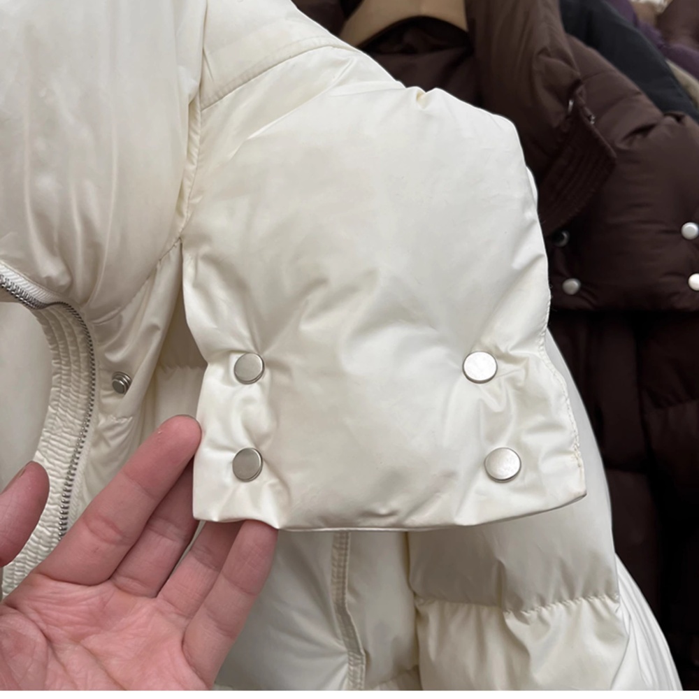 Loose short bread clothing hooded coat for women