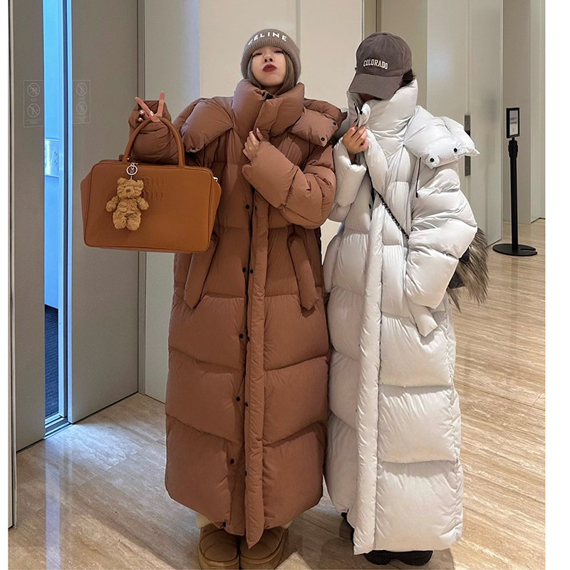 Long winter cotton coat down pure bread clothing