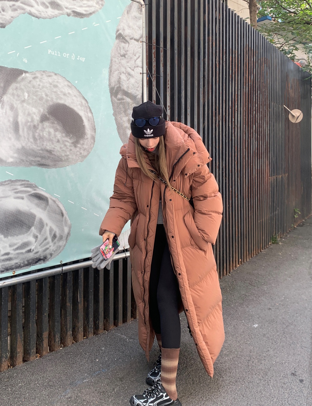 Long winter cotton coat down pure bread clothing