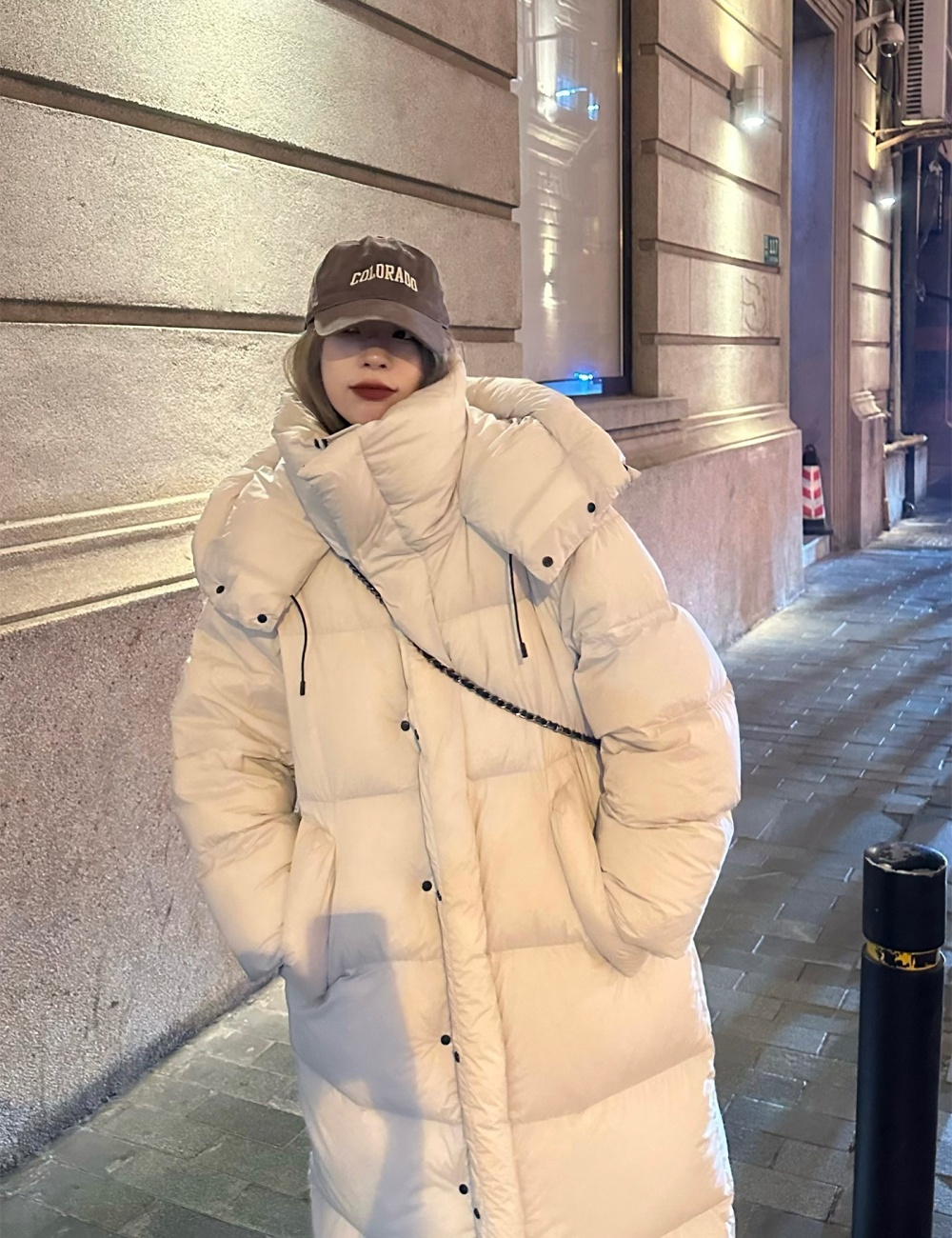 Long winter cotton coat down pure bread clothing