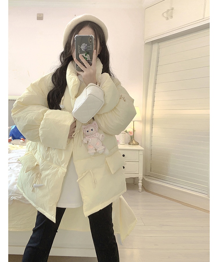 Sweet down coat short pure bread clothing for women