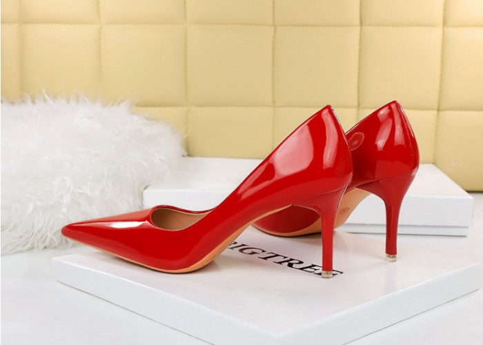 Glossy pointed shoes high-heeled high-heeled shoes