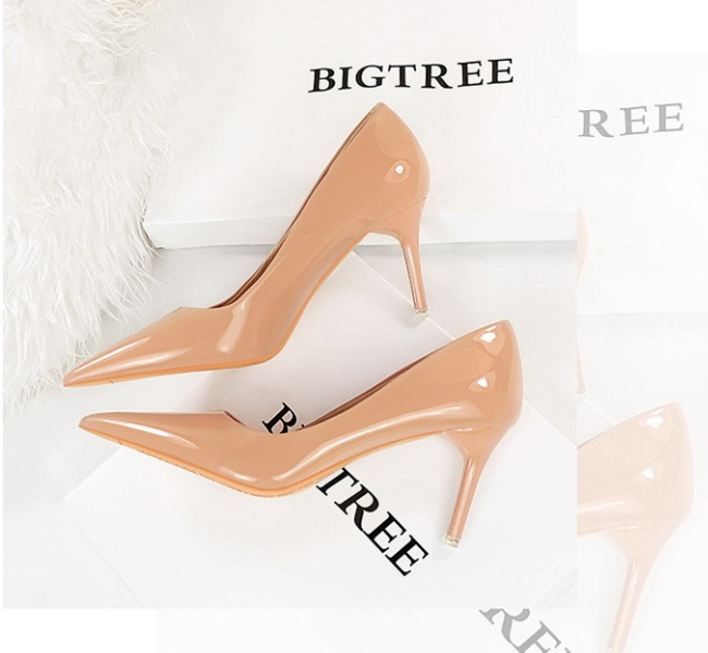 Glossy pointed shoes high-heeled high-heeled shoes