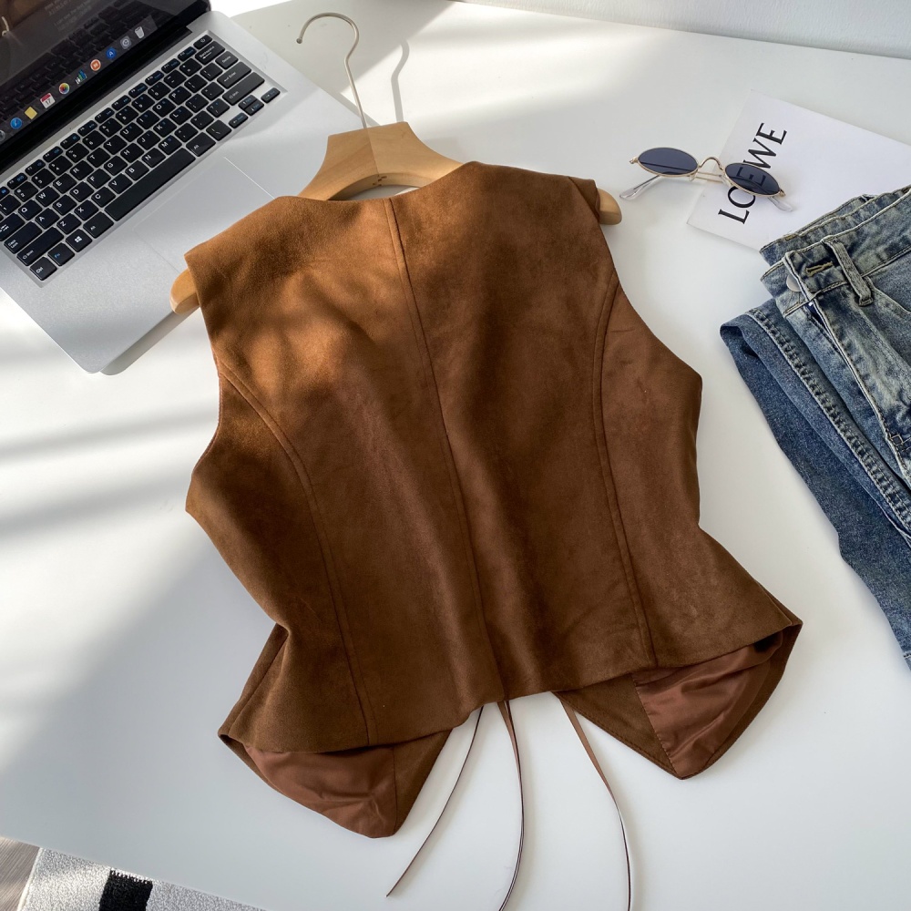 Frenum retro cardigan embroidery waistcoat for women