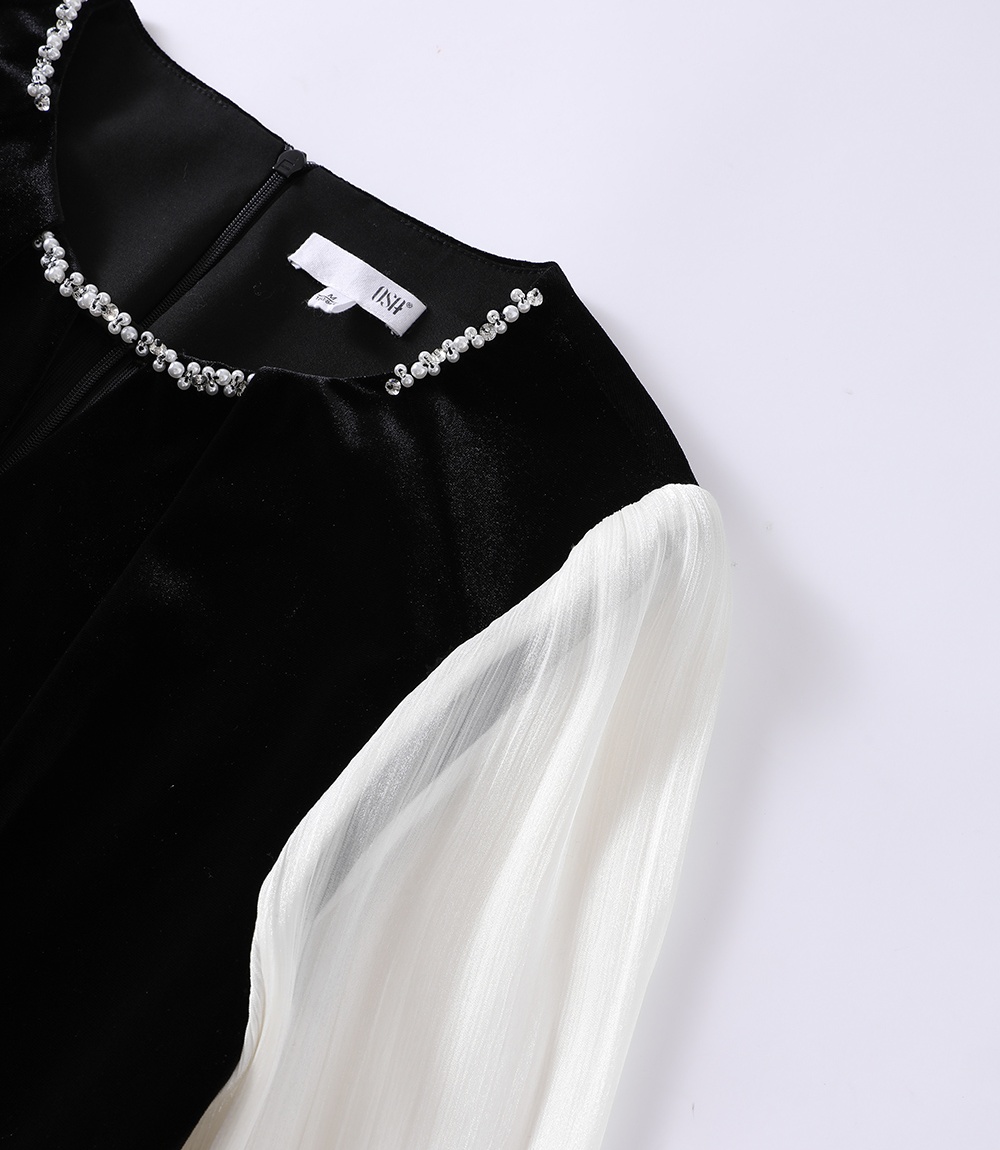 Mermaid Pseudo-two Hepburn style dress for women