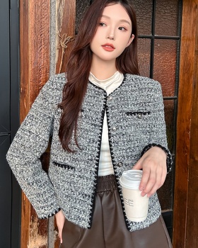 Coarse flower ladies coat fashion tops for women