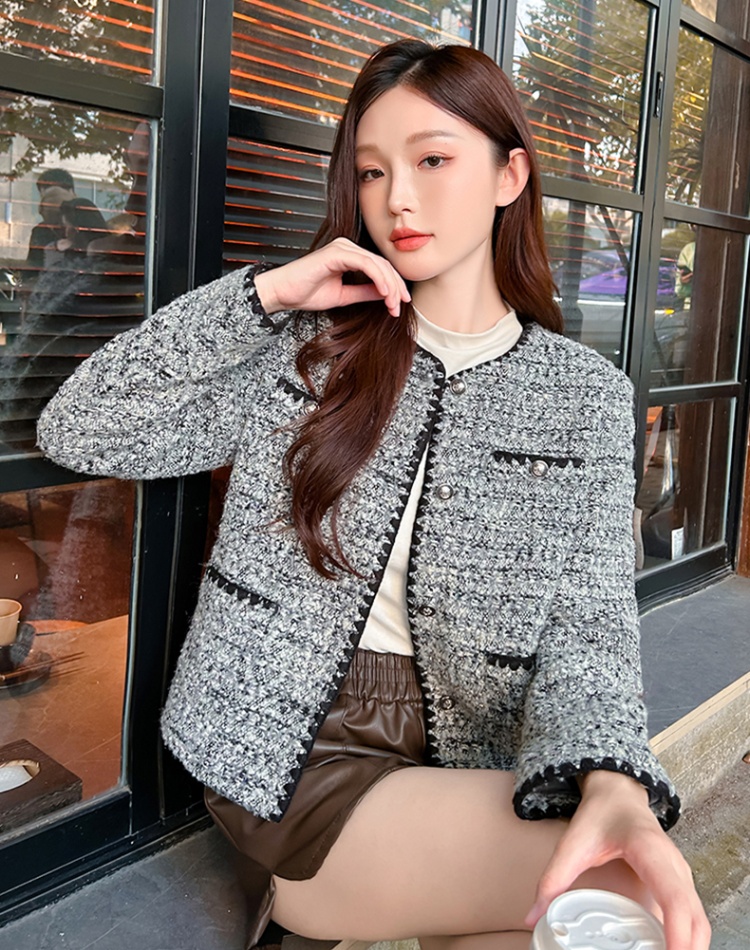 Coarse flower ladies coat fashion tops for women