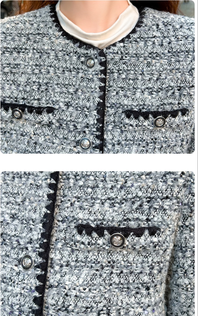 Coarse flower ladies coat fashion tops for women