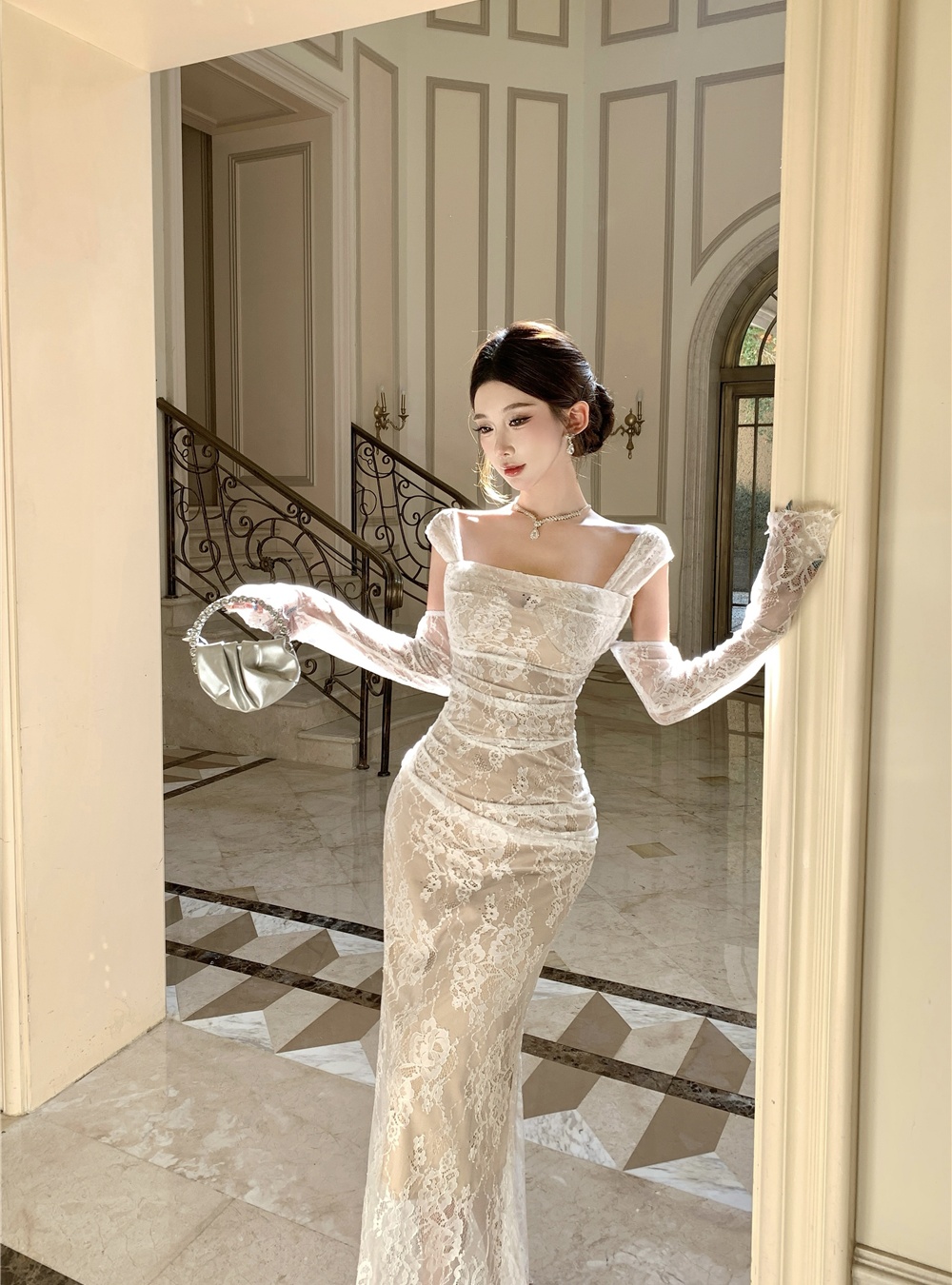 Sling crochet dress small enticement long dress for women