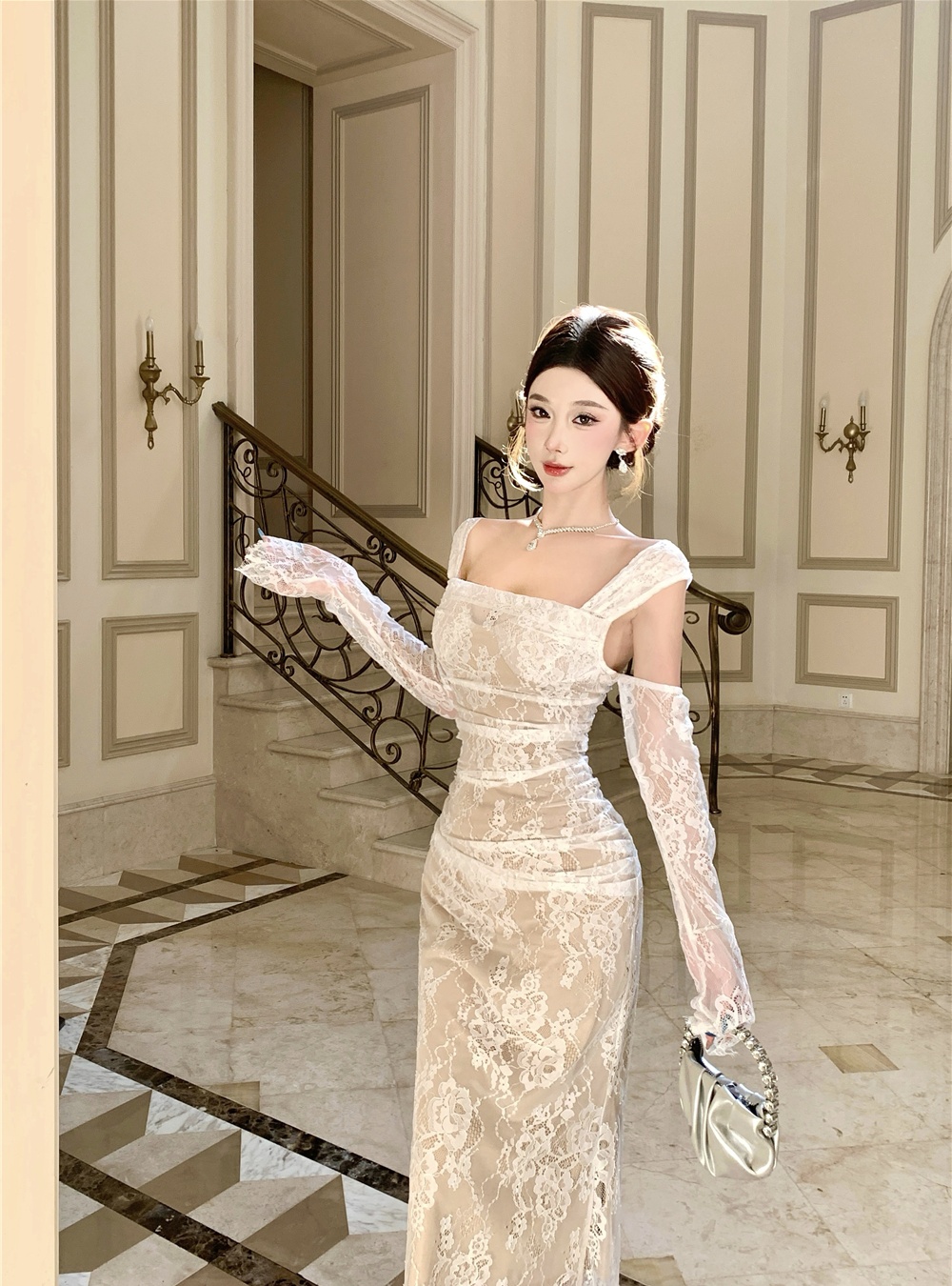 Sling crochet dress small enticement long dress for women