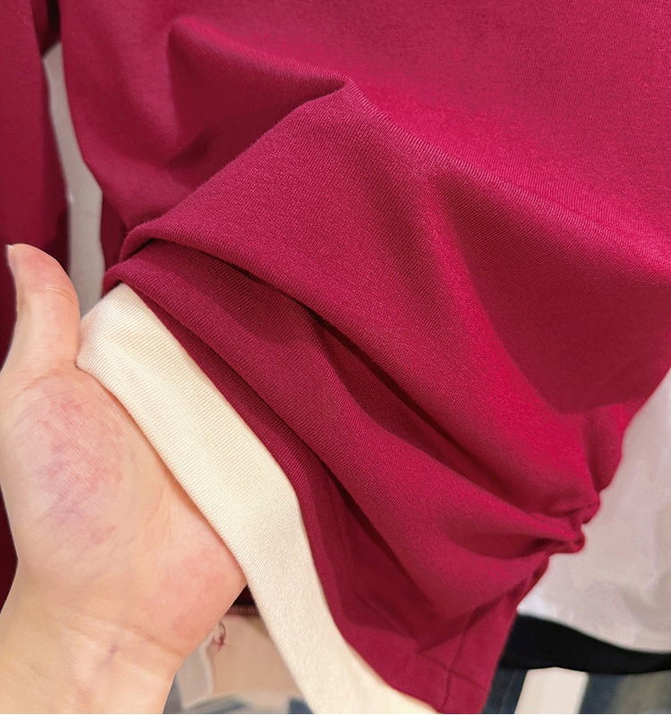 Mixed colors bottoming shirt short tops for women