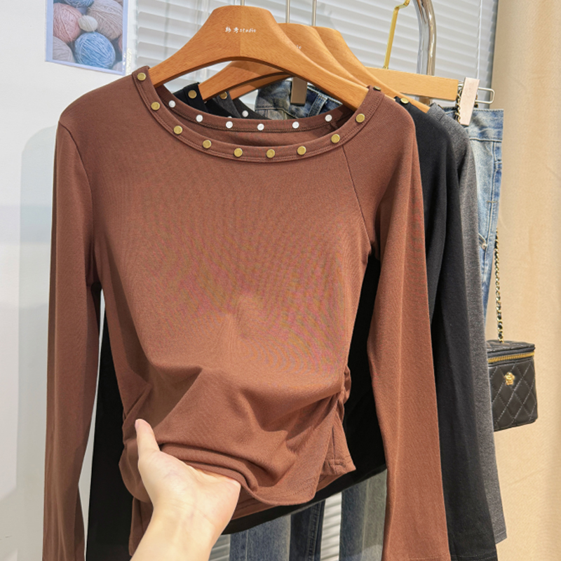 Irregular bottoming shirt tops for women