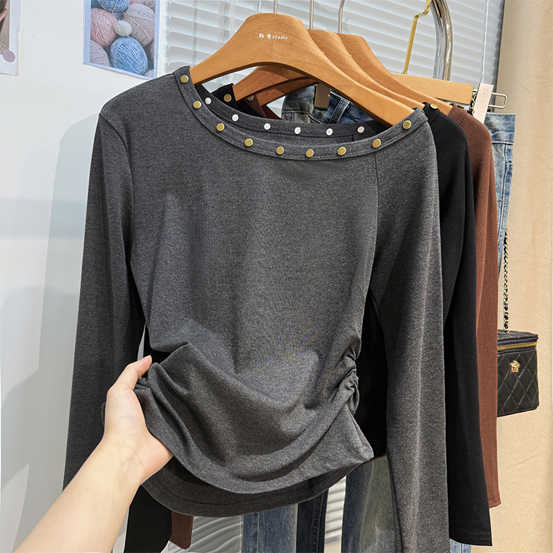 Irregular bottoming shirt tops for women