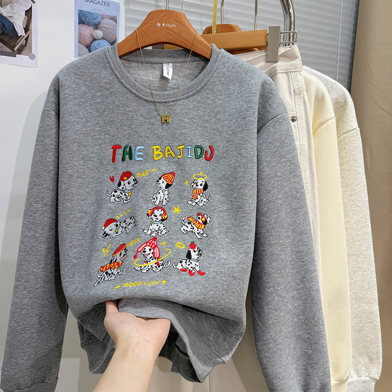 Casual long sleeve loose tops Korean style lazy hoodie