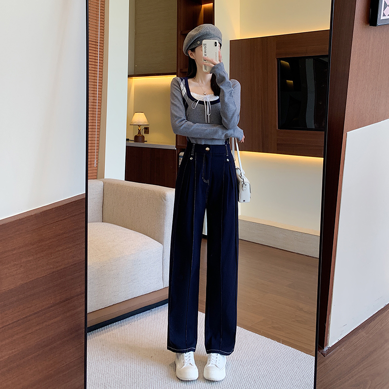 Slim loose jeans straight pants carrot pants