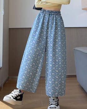 Washed pants nine tenths cross pants for women
