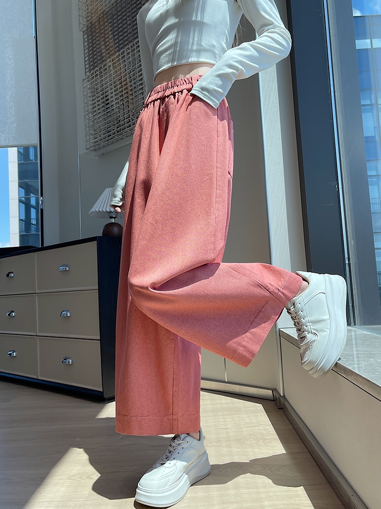 Washed pants nine tenths cross pants for women