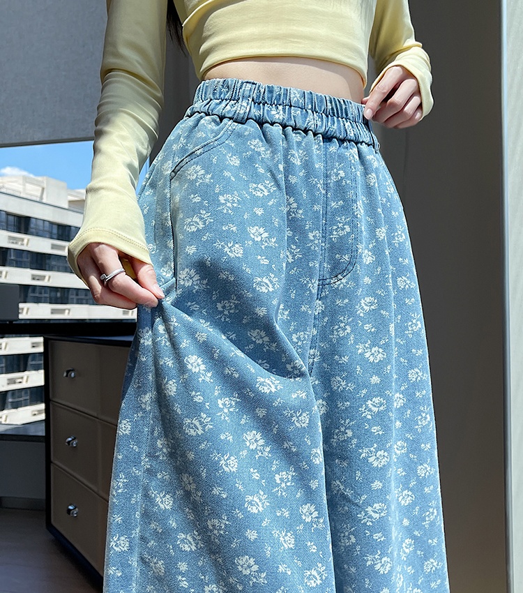 Washed pants nine tenths cross pants for women
