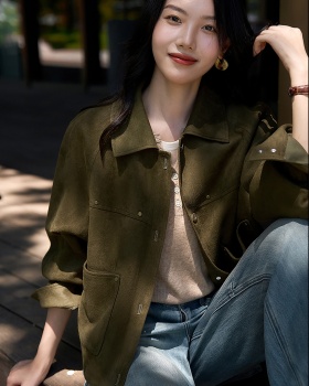 Suede commuting velvet jacket autumn jacket