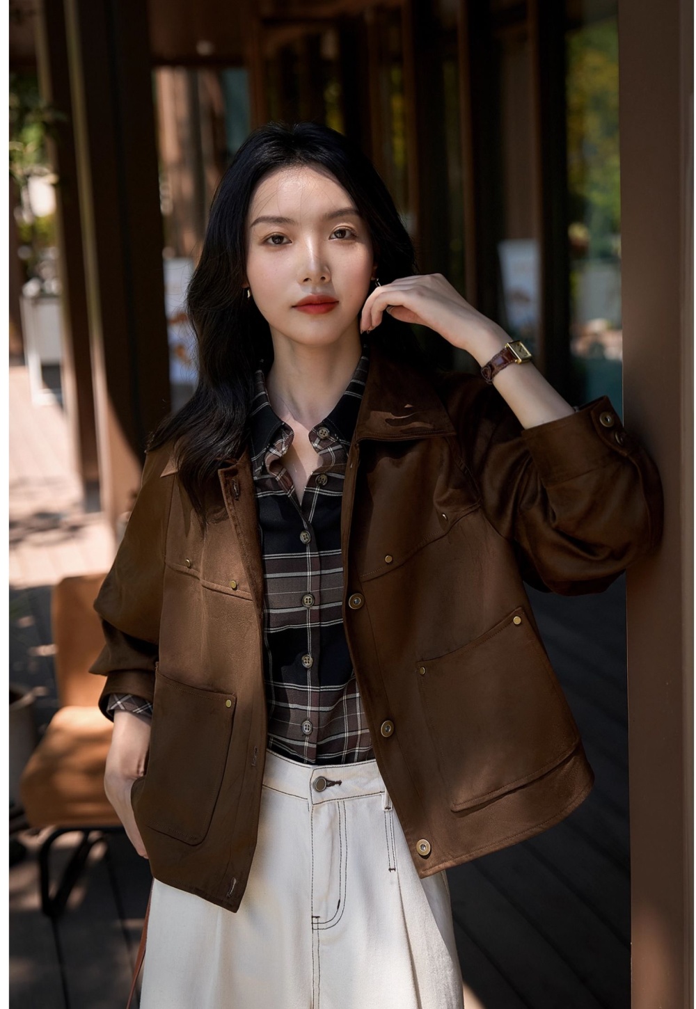 Suede commuting velvet jacket autumn jacket