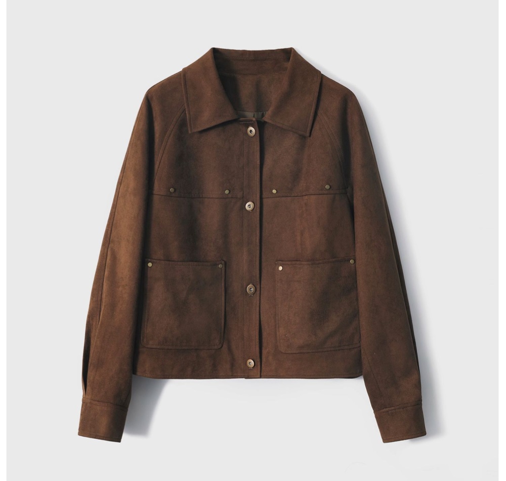 Suede commuting velvet jacket autumn jacket
