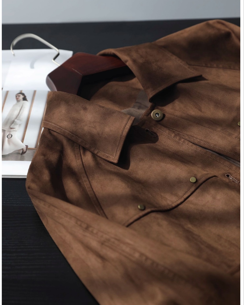 Suede commuting velvet jacket autumn jacket