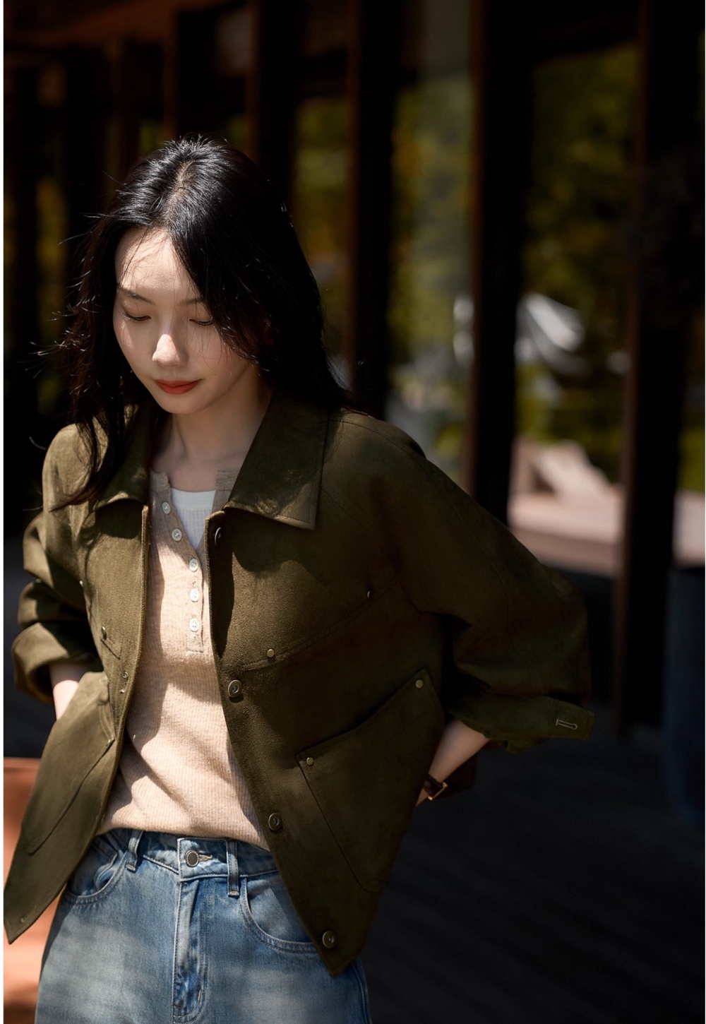 Suede commuting velvet jacket autumn jacket