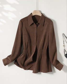 Fashion temperament tops long sleeve shirt for women