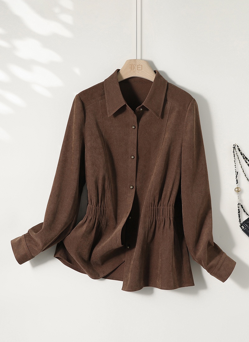 Fashion temperament tops long sleeve shirt for women