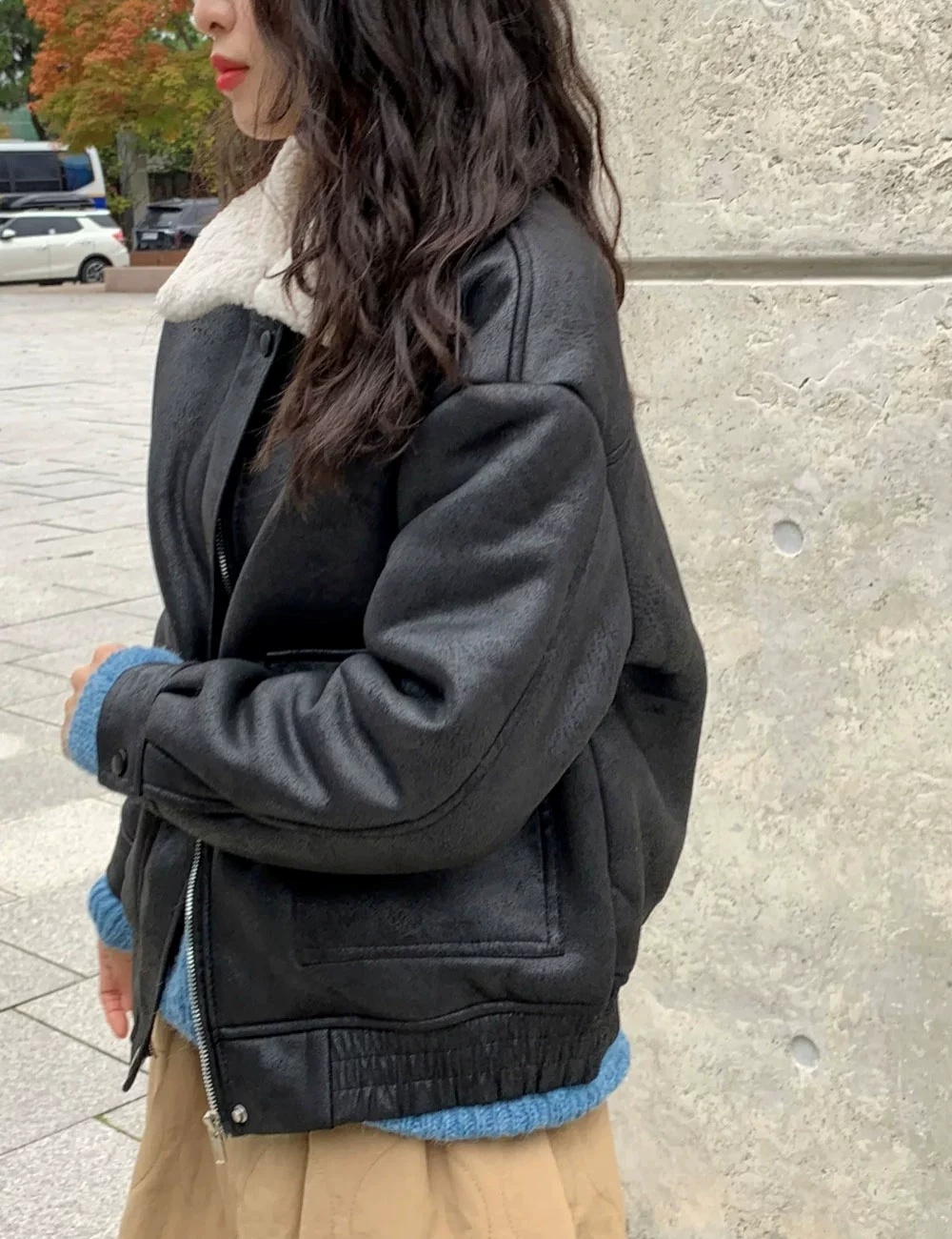 Korean style liner jacket velvet jacket down coat for women